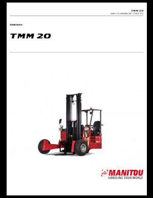 Spalinowe podwieszane wózki widłowe Manitou TMM 20