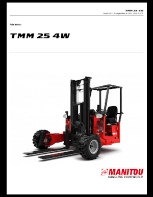 Spalinowe podwieszane wózki widłowe Manitou TMM 25-4 W