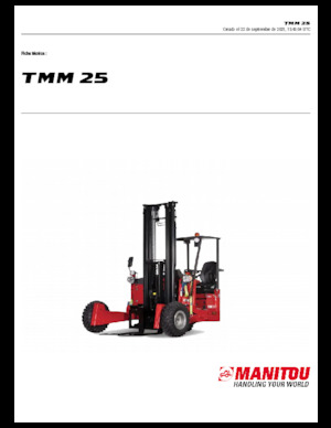 Spalinowe podwieszane wózki widłowe Manitou TMM 25