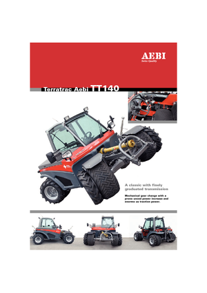 Traktory miejskie z zaczepem przednim Aebi TT 140