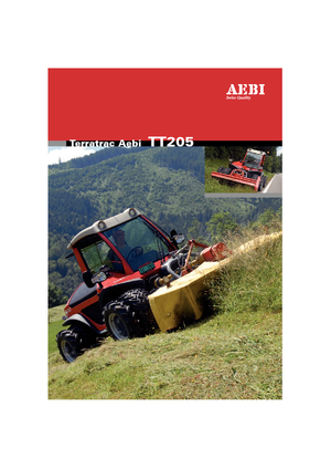 Traktory miejskie z zaczepem przednim Aebi TT 205