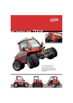 Traktory miejskie z zaczepem przednim Aebi TT 210