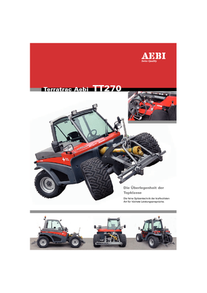 Traktory miejskie z zaczepem przednim Aebi TT 270