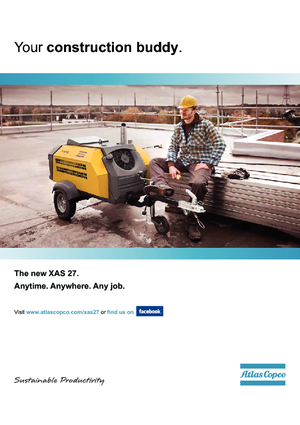 Przenośne sprężarki i kompresory powietrza - wyskoprężne, elektryczne i spalinowe Atlas Copco XAS 27 Hp