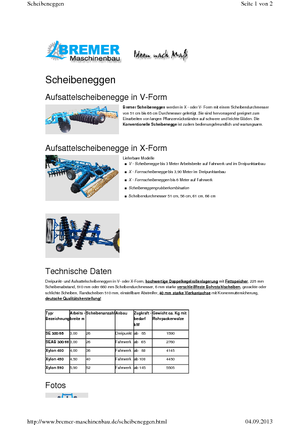 Brona talerzowo-zębowa Bremer Xylon 400