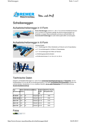 Brona talerzowo-zębowa Bremer Xylon 590