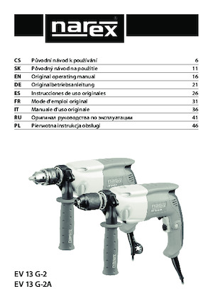 Wiertarko-wkrętarki i wkrętarki Narex EV 13 G-2