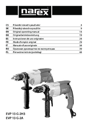 Wiertarko-wkrętarki i wkrętarki Narex EVP 13 G-2A