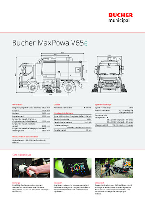 Zamiatarki dwufunkcyjne Bucher-Schörling MaxPowa V65e