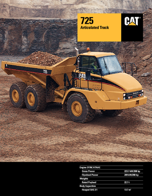 Wozidła przegubowe Caterpillar 725