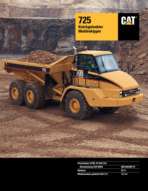 Wozidła przegubowe Caterpillar 725