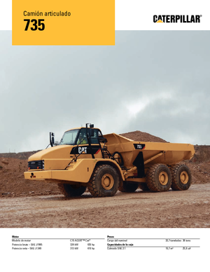 Wozidła przegubowe Caterpillar 735B