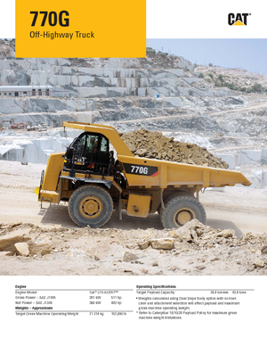 Wywrotka tylnozsypowa Caterpillar 770G