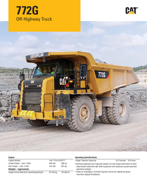 Wywrotka tylnozsypowa Caterpillar 772G