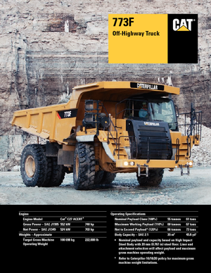 Wywrotka tylnozsypowa Caterpillar 773F