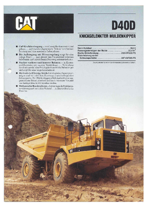 Wozidła przegubowe Caterpillar D 40 D