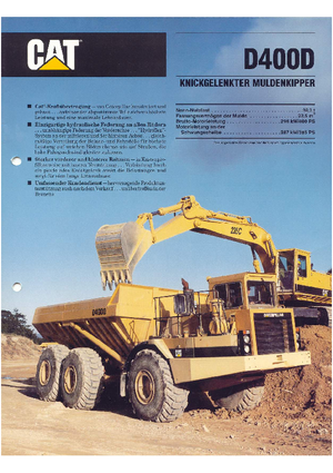 Wozidła przegubowe Caterpillar D 400 D