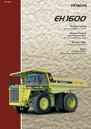Wywrotka tylnozsypowa Hitachi EH 1600