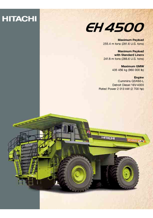 Wywrotka tylnozsypowa Hitachi EH 4500