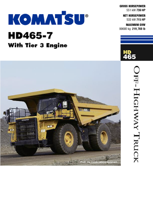 Wywrotka tylnozsypowa Komatsu HD465-7E0