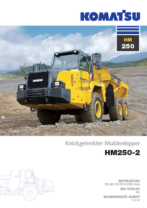Wozidła przegubowe Komatsu HM250-2