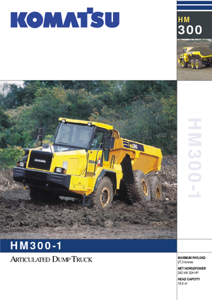 Wozidła przegubowe Komatsu HM300-1
