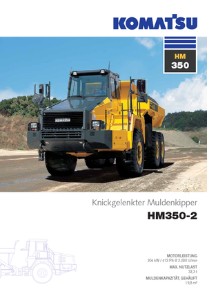 Wozidła przegubowe Komatsu HM350-2