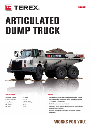 Wozidła przegubowe Terex TA 250