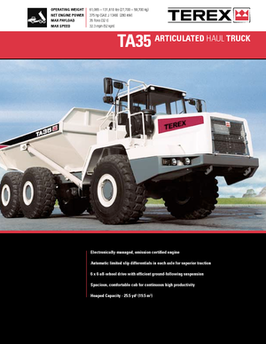 Wozidła przegubowe Terex TA 35-7