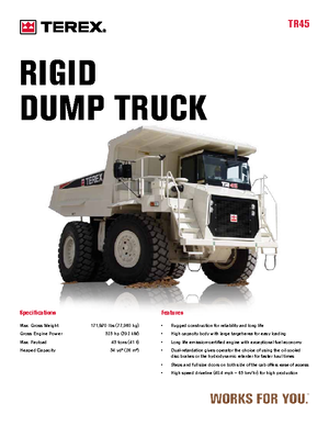 Wywrotka tylnozsypowa Terex TR 45