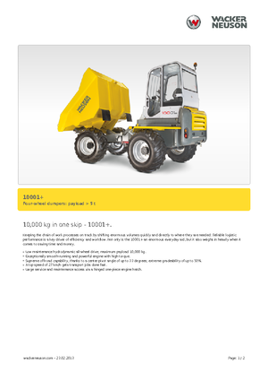 Wozidła kołowe Neuson 10001