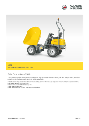 Wozidła kołowe Neuson 1501