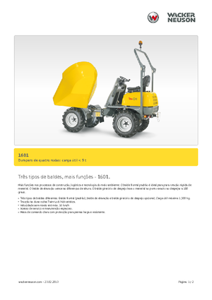 Wozidła kołowe Neuson 1601