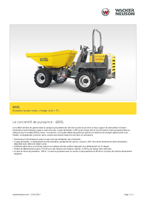 Wozidła kołowe Neuson 6001