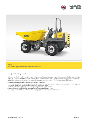 Wozidła kołowe Neuson 6001