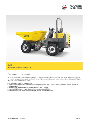 Wozidła kołowe Neuson 6001
