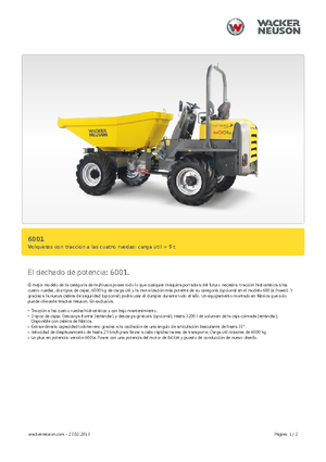 Wozidła kołowe Neuson 6001