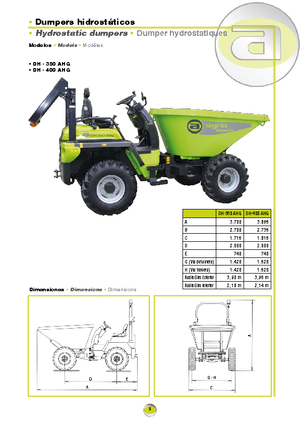 Wozidła kołowe Agrimac DH 350 AHG