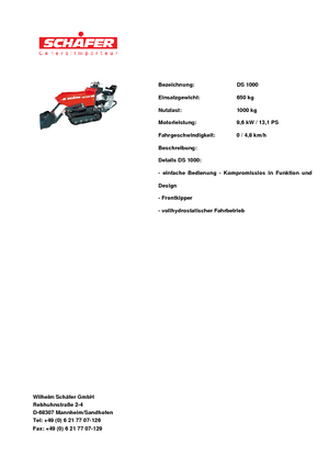 Wozidła gąsienicowe SCHÄFER DS 1000