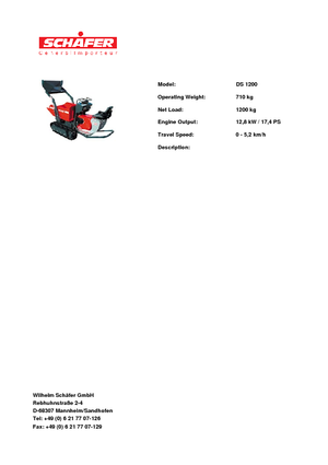 Wozidła gąsienicowe SCHÄFER DS 1200
