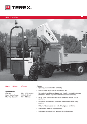 Wozidła kołowe Terex HD 1200