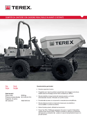 Wozidła kołowe Terex TA 3