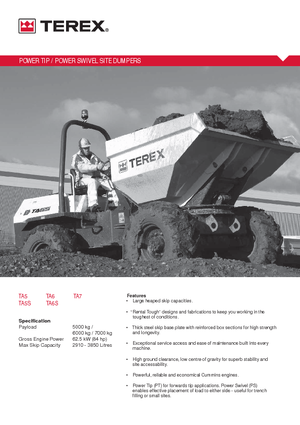 Wywrotki kolebkowe Terex TA 6 S