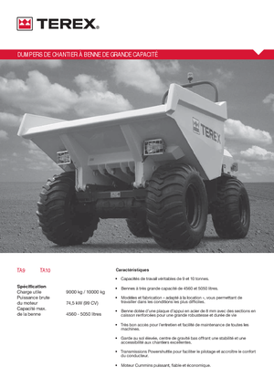 Wozidła kołowe Terex TA 9