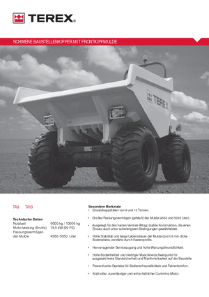 Wozidła kołowe Terex TA 9