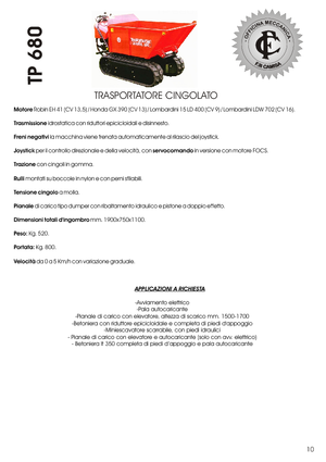 Wozidła gąsienicowe Camisa TP 680