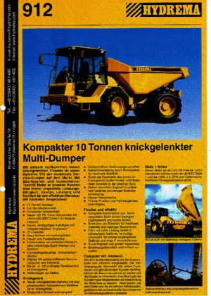 Wozidła przegubowe Hydrema 912