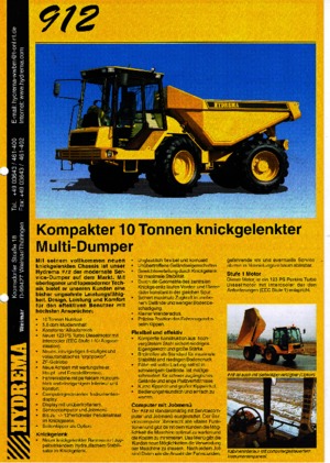 Wozidła przegubowe Hydrema 912 Multitip