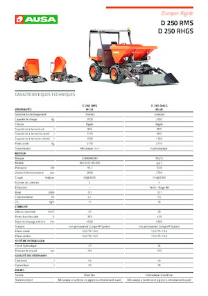 Wozidła kołowe Ausa D 250 RHGS