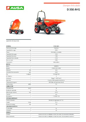 Wozidła kołowe Ausa D 350 AHG